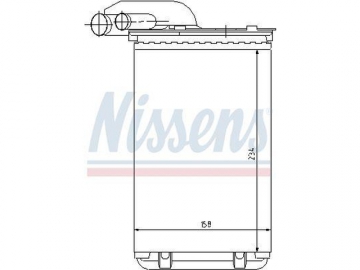 Cabin heater radiator 73252 (Nissens)
