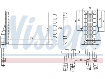 Cabin heater radiator 73258 (Nissens)