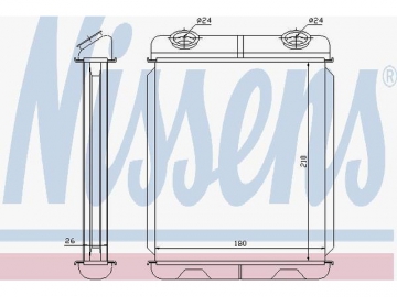 Cabin heater radiator 73341 (Nissens)