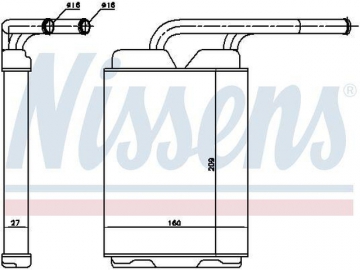 Cabin heater radiator 73349 (Nissens)