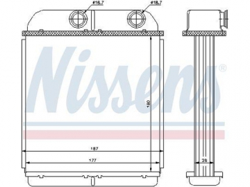 Cabin heater radiator 73644 (Nissens)