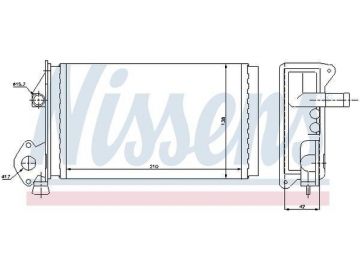 Радиатор печки 73964 (Nissens)