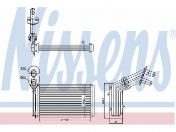 Cabin heater radiator 73973 (Nissens)