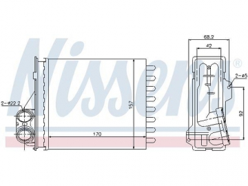 Cabin heater radiator 76512 (Nissens)