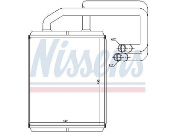 Cabin heater radiator 77528 (Nissens)