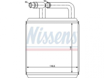 Cabin heater radiator 77618 (Nissens)