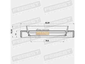 Сальник 95HBY-32521115X (FEBEST)