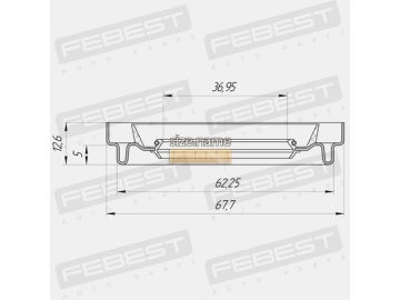 Сальник 95HDS38620513X (FEBEST)