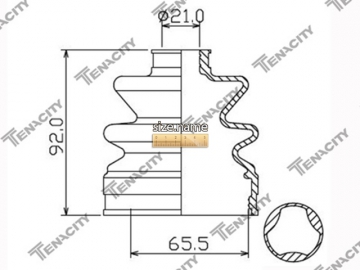 CV Joint Boot ACVMI1009 (TENACITY)