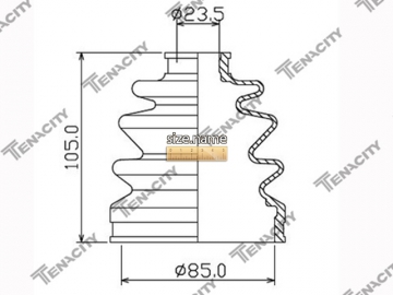 CV Joint Boot ACVNI1009 (TENACITY)