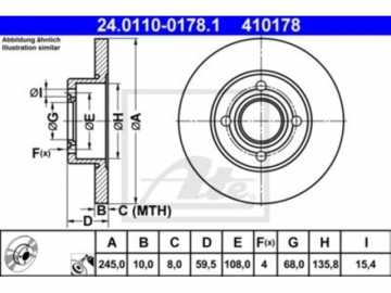 Brake Rotor 24.0110-0178.1 (ATE)