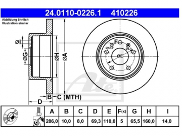 Brake Rotor 24.0110-0226.1 (ATE)