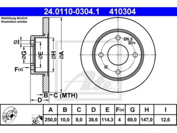 Brake Rotor 24.0110-0304.1 (ATE)