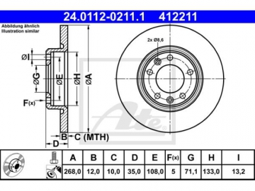 Brake Rotor 24.0112-0211.1 (ATE)
