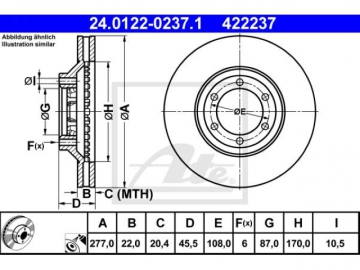 Brake Rotor 24.0122-0237.1 (ATE)