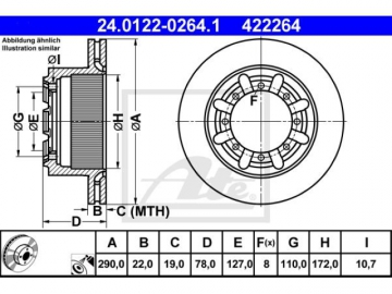 Brake Rotor 24.0122-0264.1 (ATE)
