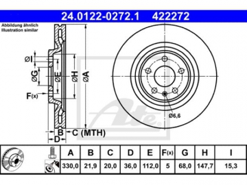 Brake Rotor 24.0122-0272.1 (ATE)