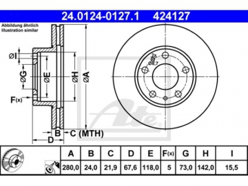 Brake Rotor 24.0124-0127.1 (ATE)
