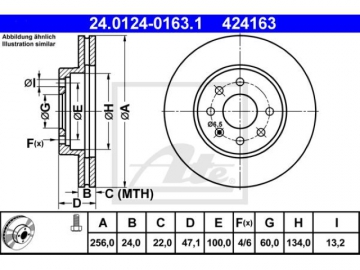 Brake Rotor 24.0124-0163.1 (ATE)