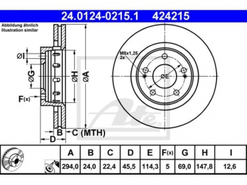 Brake Rotor 24.0124-0215.1 (ATE)