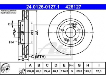 Brake Rotor 24.0126-0127.1 (ATE)