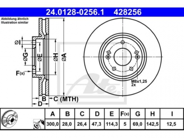 Brake Rotor 24.0128-0256.1 (ATE)