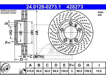 Brake Rotor 24.0128-0273.1 (ATE)