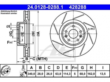 Brake Rotor 24.0128-0288.1 (ATE)