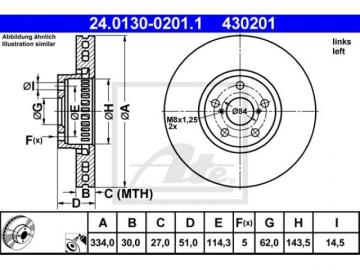 Brake Rotor 24.0130-0201.1 (ATE)