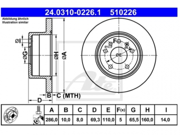 Brake Rotor 24.0310-0226.1 (ATE)
