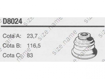 Пильовик ШРУС D8024 (AUTOFREN Seinsa)
