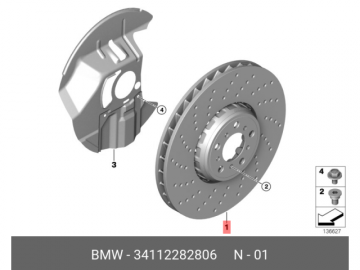 Brake Rotor 34 11 2 282 806 (BMW)