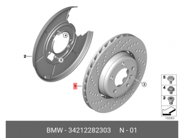 Brake Rotor 34 21 2 282 303 (BMW)