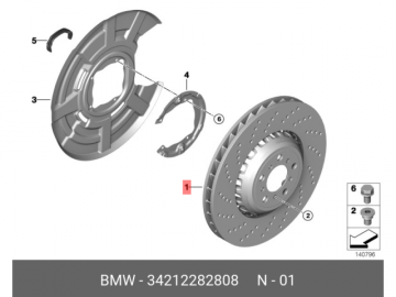 Brake Rotor 34 21 2 282 808 (BMW)