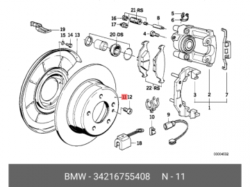 Brake Rotor 34 21 6 755 408 (BMW)