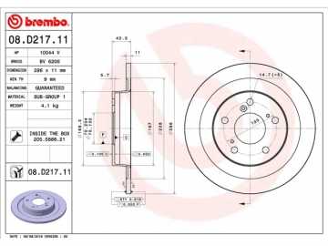 Brake Rotor 08.D217.11 (BREMBO)