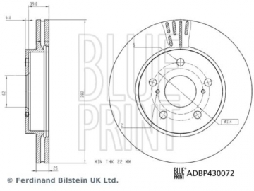 Brake Rotor ADBP430072 (Blue Print)