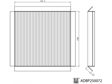 Cabin filter ADBP250072 (Blue Print)
