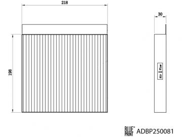 Cabin filter ADBP250081 (Blue Print)