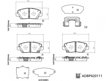 Brake pads ADBP420111 (Blue Print)