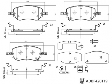 Brake pads ADBP420119 (Blue Print)