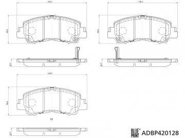 Brake pads ADBP420128 (Blue Print)