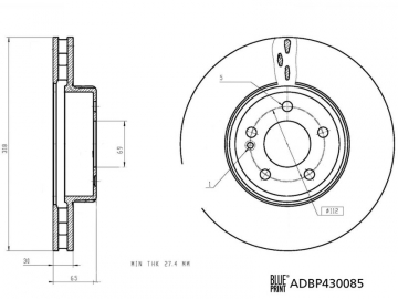 Brake Rotor ADBP430085 (Blue Print)
