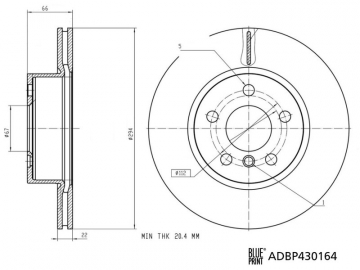 Brake Rotor ADBP430164 (Blue Print)