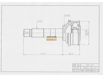 Outer CV Joint DA-023 (HDK)