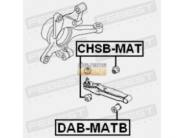 Suspension bush DAB-MATB (FEBEST)