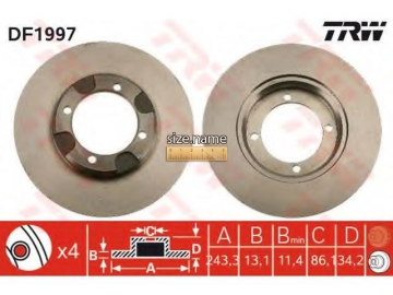 Brake Rotor DF1997 (TRW)