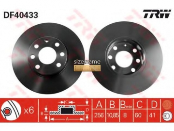 Диск гальмівний DF4043 (TRW)