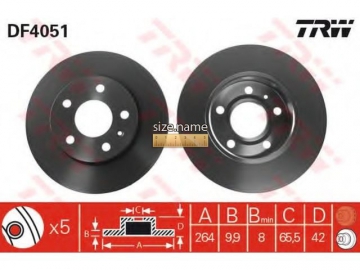 Brake Rotor DF4051 (TRW)