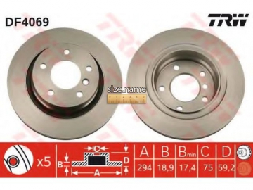 Диск гальмівний DF4069 (TRW)
